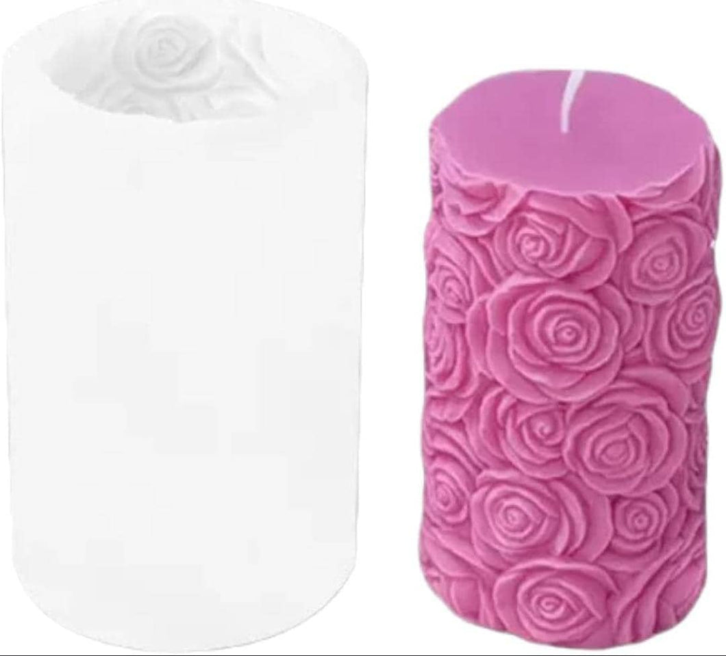 SH Silicone Candle Mold - Rose Pillar 02