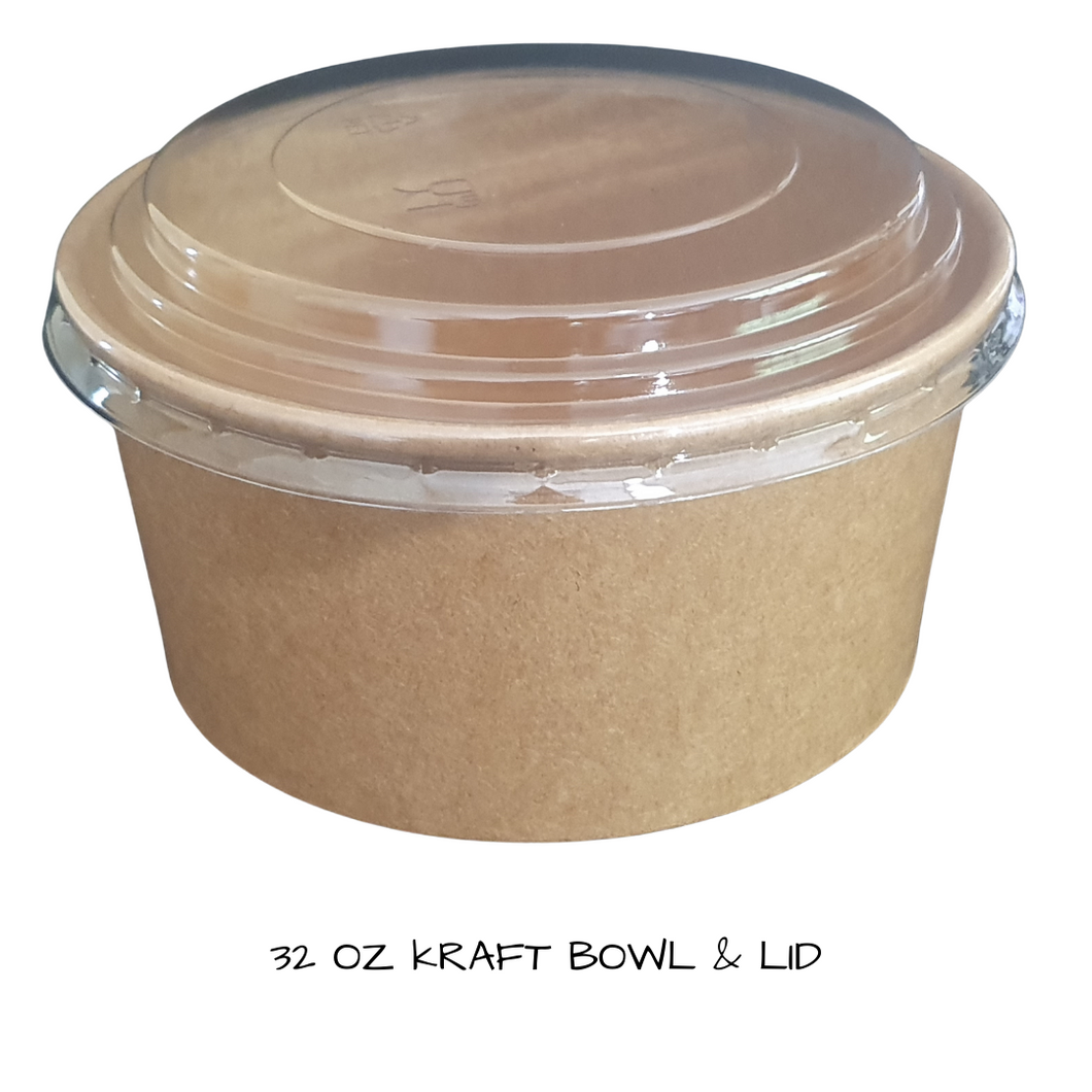 PLAIN KRAFT SALAD BOWL 910ml