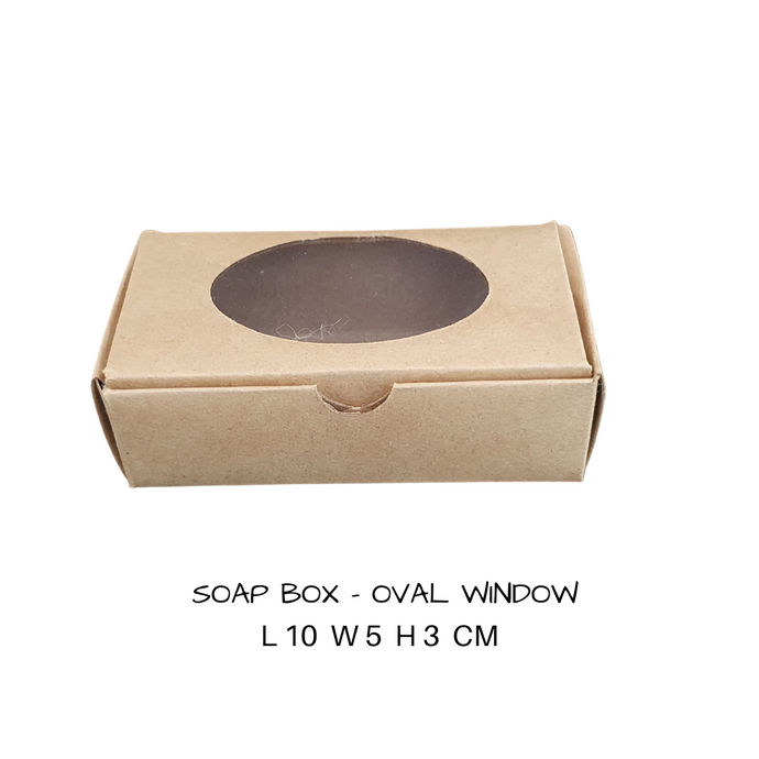 Box- Small Box With Oval Window White 9.5 cm X 3cm X 5.5 cm (Out The Box)