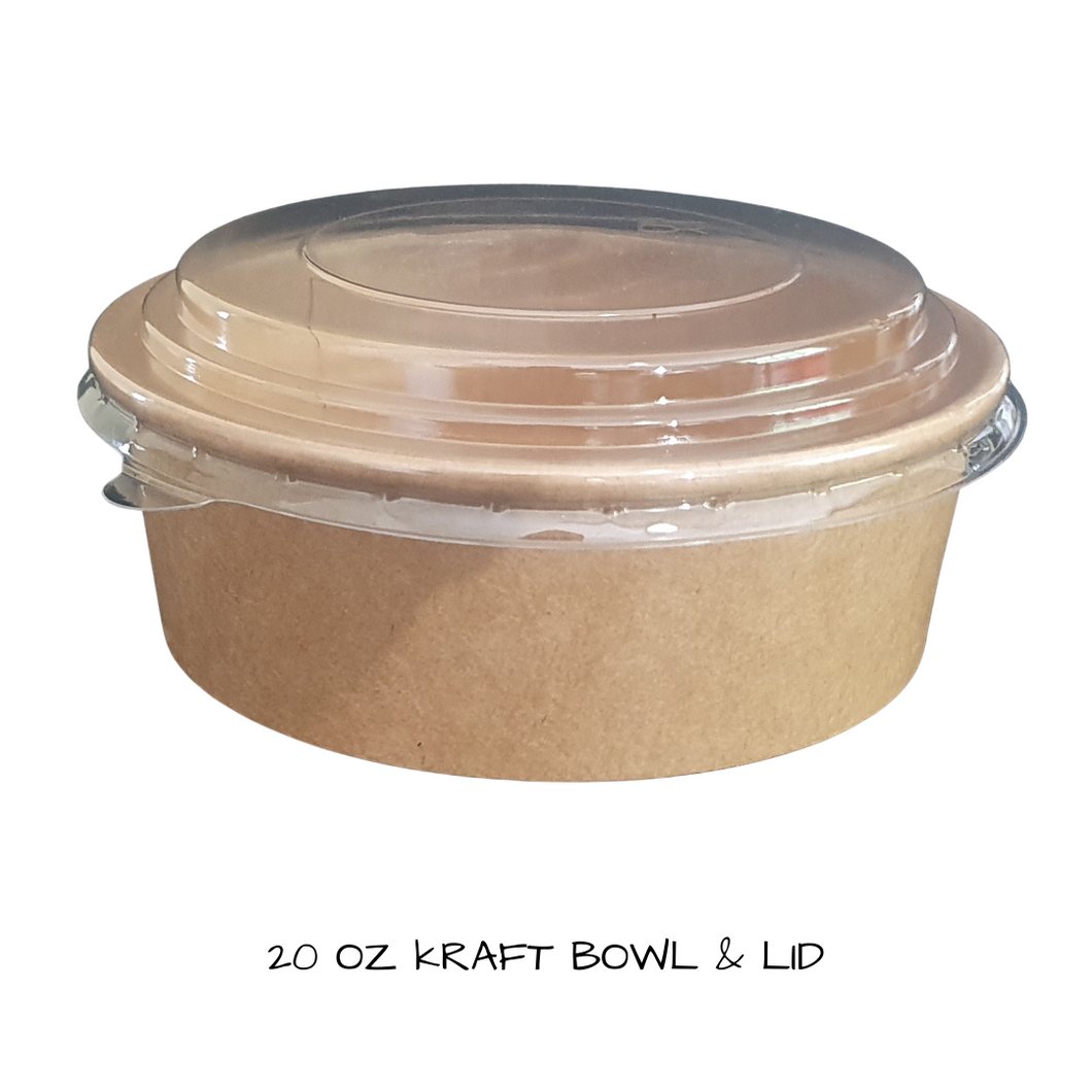 PLAIN KRAFT SALAD BOWL 570ml