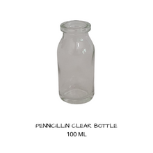 Glass Penicillin Bottle Clear100 mls