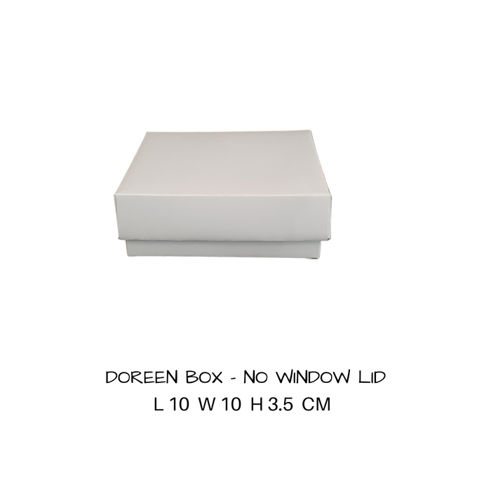 Box- Doreen Box 10.5cm x 10.5 cm x 3.5cm White (Out The Box) LOCAL