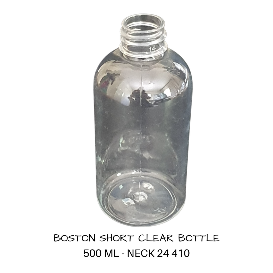 Plastic Boston Squat Bottle 500 mls